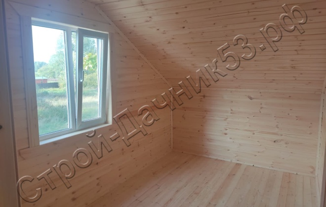 4 Каркасно-щитовой дом  Д-9, 7х7м, 89  М², Ленинградская область, Гатчинский район, деревня Зайцево. (10)